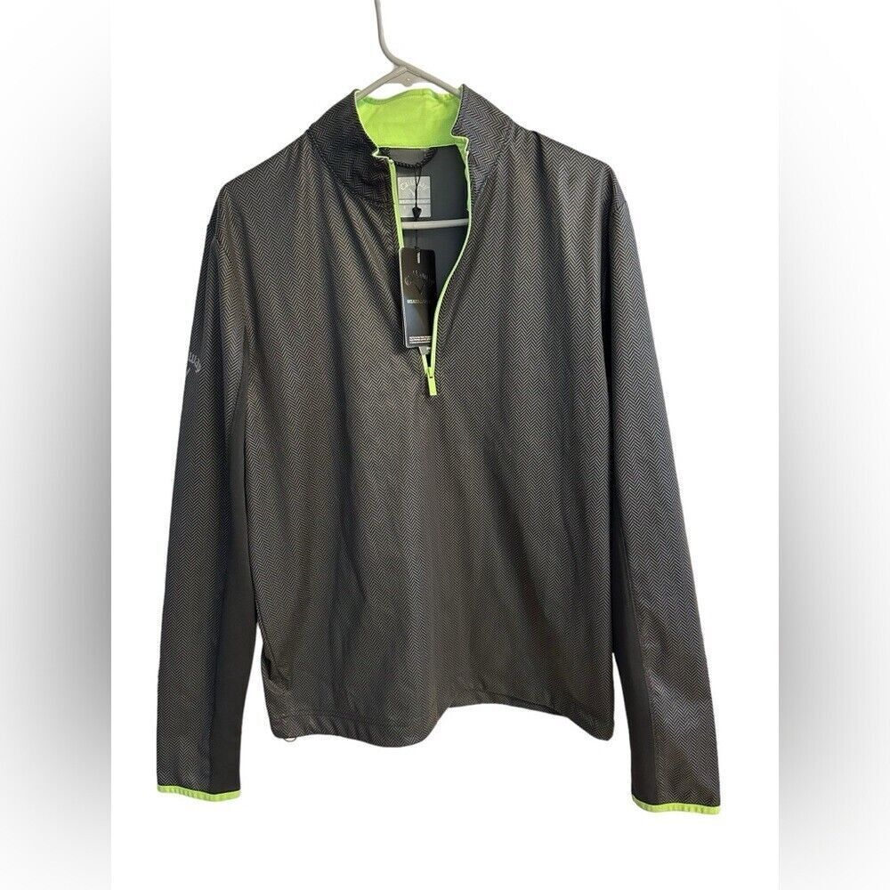 Callaway 1/4 Zip Golf Jacket Weather Series Caviar Mens Size S NWT